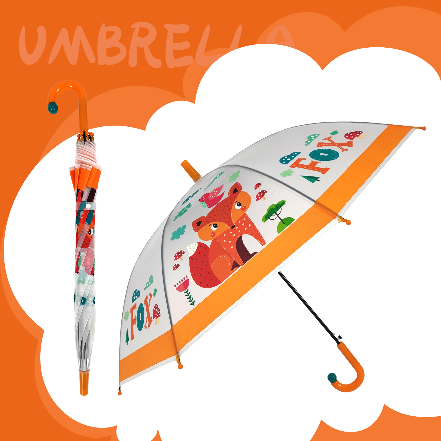 儿童透明雨伞